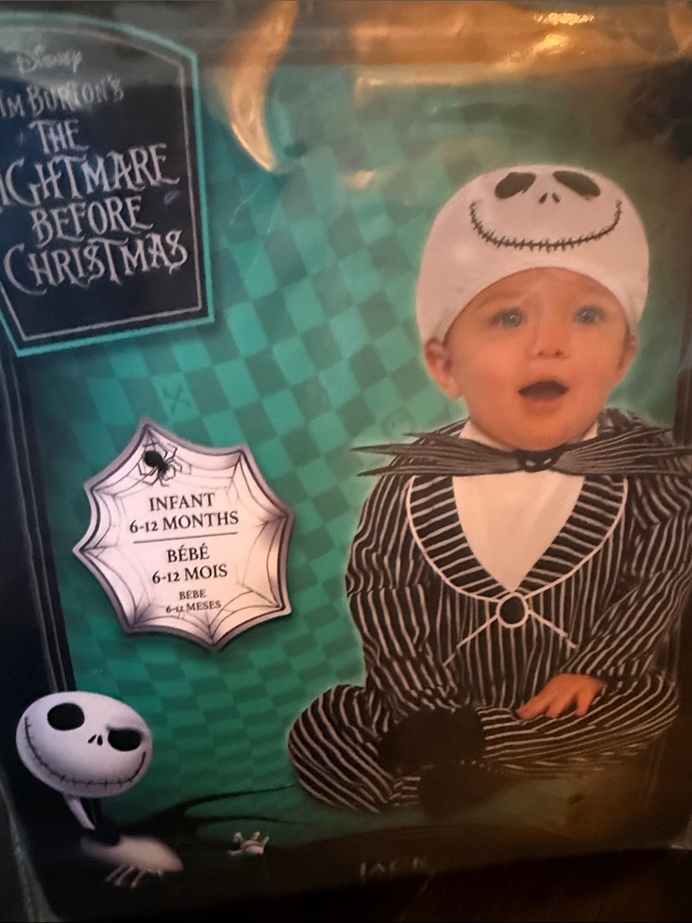 Jack Skellington Infant Costume - Black & White